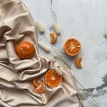 top view of fresh ripe slices of