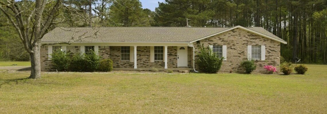 Front exterior of 34 Prine Circle, remodeled home on an acre, Oak Grove, Hattiesburg MS