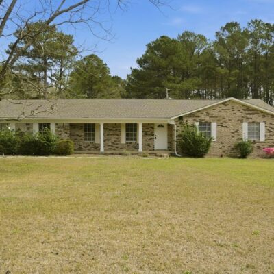 Front exterior of 34 Prine Circle, remodeled home on an acre, Oak Grove, Hattiesburg MS