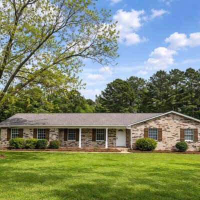34 Prine Circle, Hattiesburg MS — front exterior of remodeled brick ranch on one acre, Oak Grove School District